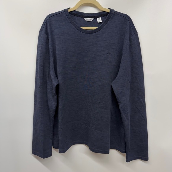 Calvin Klein Other - Calvin Klein Men's XL Long Sleeve Crew Neck Lightweight Sweatshirt Textured Blue